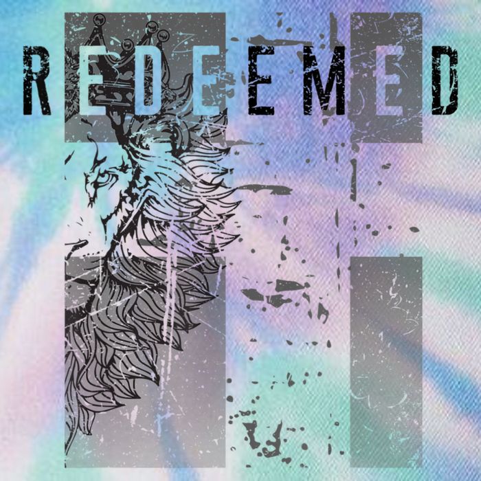 Redeemed Faded Distressed Grunge Lion With Cross Christian Legacy Tie Dye Trucker Hat