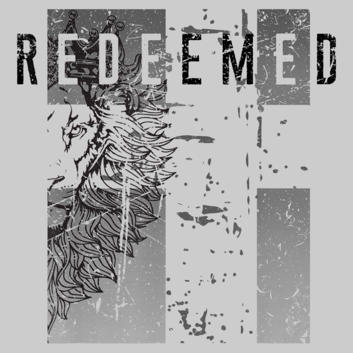 Redeemed Faded Distressed Grunge Lion With Cross Christian Tie-Dye T-Shirt