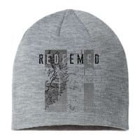 Redeemed Faded Distressed Grunge Lion With Cross Christian Sustainable Beanie