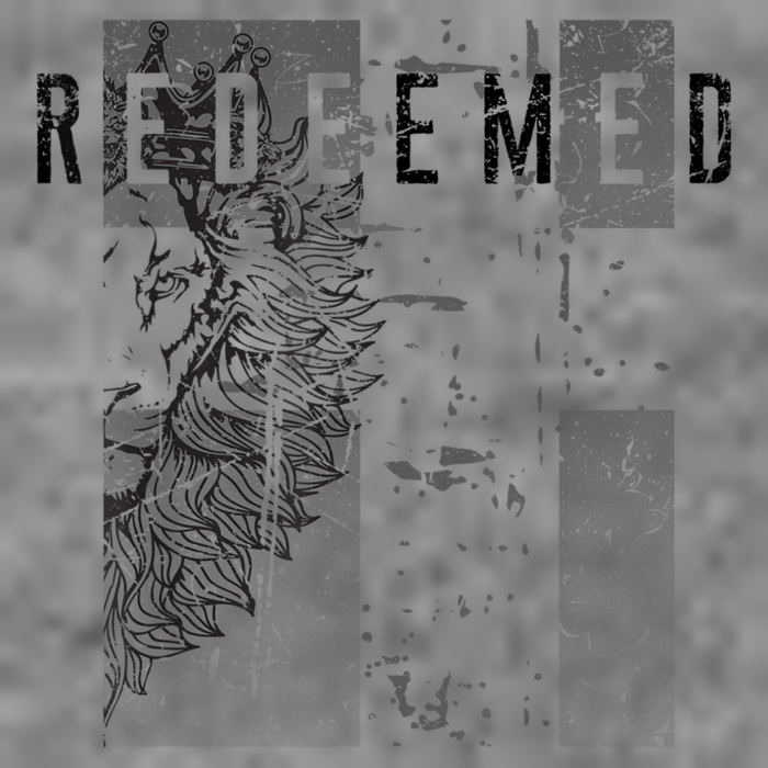 Redeemed Faded Distressed Grunge Lion With Cross Christian Sustainable Beanie