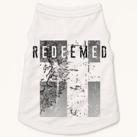 Redeemed Faded Distressed Grunge Lion With Cross Christian Doggie Tank