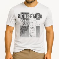 Redeemed Faded Distressed Grunge Lion With Cross Christian Performance Shirt