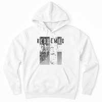 Redeemed Faded Distressed Grunge Lion With Cross Christian Hoodie