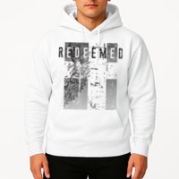 Redeemed Faded Distressed Grunge Lion With Cross Christian Hoodie
