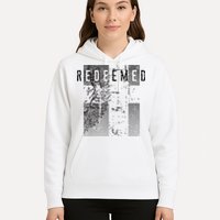 Redeemed Faded Distressed Grunge Lion With Cross Christian Hoodie