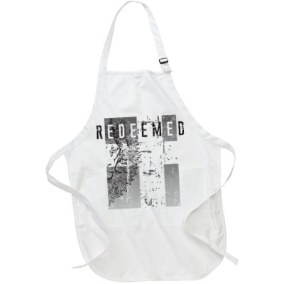 Redeemed Faded Distressed Grunge Lion With Cross Christian Apron