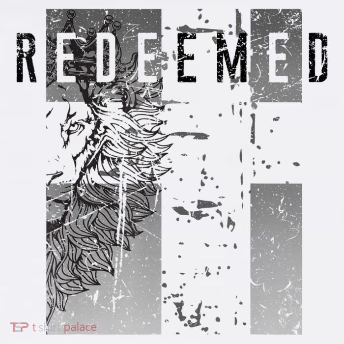 Redeemed Faded Distressed Grunge Lion With Cross Christian Mug