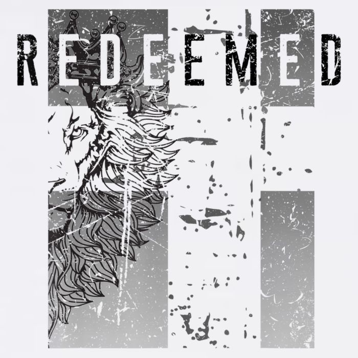 Redeemed Faded Distressed Grunge Lion With Cross Christian Tank Top