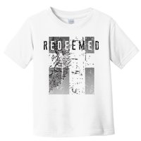 Redeemed Faded Distressed Grunge Lion With Cross Christian Toddler T-Shirt