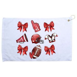 Red Football Design Retro Football DesignFootball Game Day Grommeted Golf Towel