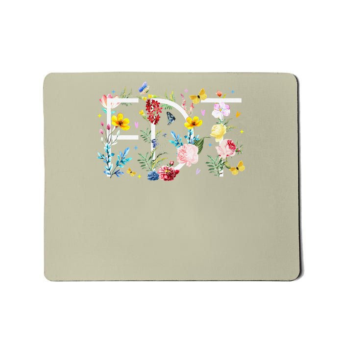 Retro Foxtrots Deltas Tangos Flower Mousepad