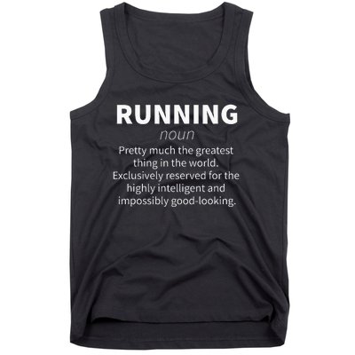 Running Funny Definition Funny 5k Marathon Runner Gift Tank Top