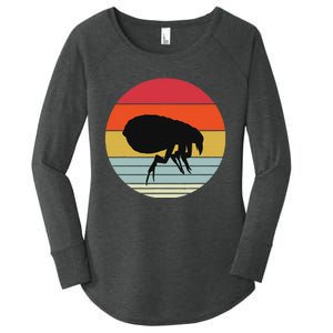 Retro Flea Design Exterminator Fleas Women's Perfect Tri Tunic Long Sleeve Shirt