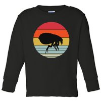 Retro Flea Design Exterminator Fleas Toddler Long Sleeve Shirt