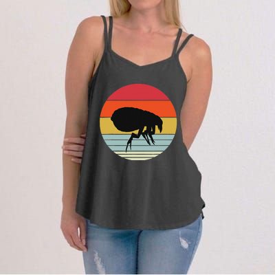 Retro Flea Design Exterminator Fleas Women's Strappy Tank