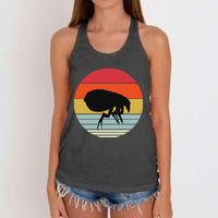 Retro Flea Design Exterminator Fleas Women's Knotted Racerback Tank