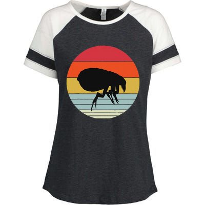 Retro Flea Design Exterminator Fleas Enza Ladies Jersey Colorblock Tee