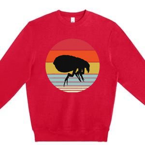 Retro Flea Design Exterminator Fleas Premium Crewneck Sweatshirt