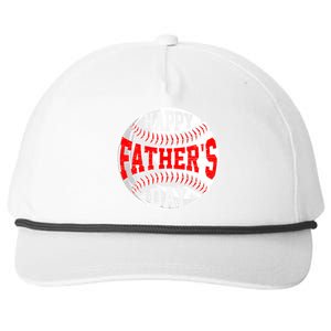 Retro Fathers Day Baseball Dad Papa Grandpa From Son Gift Snapback Five-Panel Rope Hat