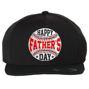 Retro Fathers Day Baseball Dad Papa Grandpa From Son Gift Wool Snapback Cap