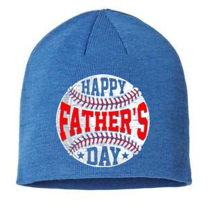 Retro Fathers Day Baseball Dad Papa Grandpa From Son Gift Sustainable Beanie