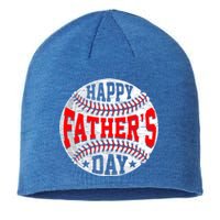 Retro Fathers Day Baseball Dad Papa Grandpa From Son Gift Sustainable Beanie