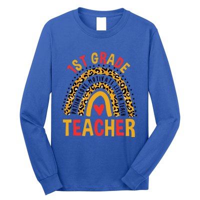 Rainbow First Day Of School 1St Grade Teacher Gift Long Sleeve Shirt