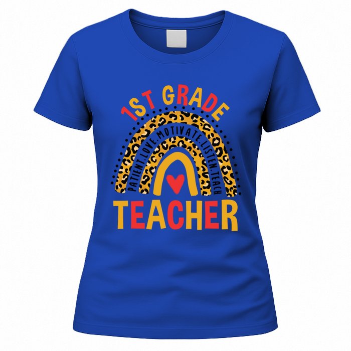 Rainbow First Day Of School 1St Grade Teacher Gift Women's T-Shirt