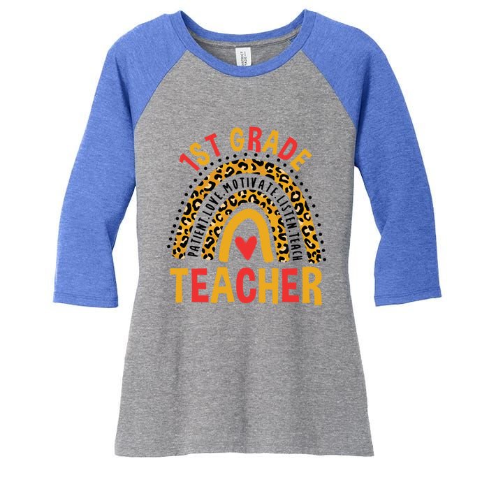 Rainbow First Day Of School 1St Grade Teacher Gift Women's Tri-Blend 3/4-Sleeve Raglan Shirt