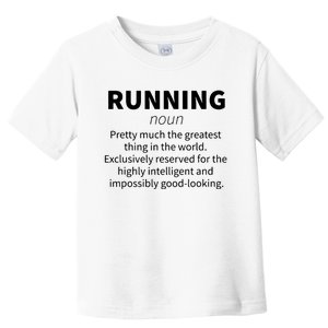 Running Funny Definition Funny 5k Marathon Runner Gift Toddler T-Shirt