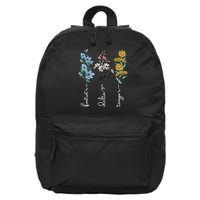 Retro Foxtrots Deltas Tangos Flower 16 in Basic Backpack