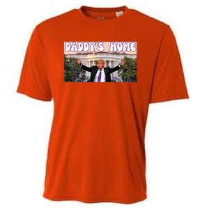 Retro Funny DaddyS Home Trump 2024 Stand With Trump Funny Gift Cooling Performance Crew T-Shirt