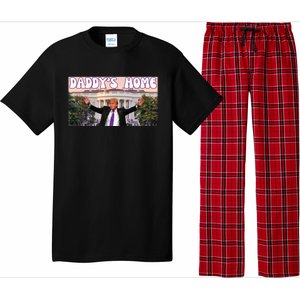 Retro Funny DaddyS Home Trump 2024 Stand With Trump Funny Gift Pajama Set