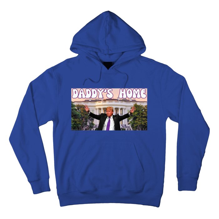 Retro Funny DaddyS Home Trump 2024 Stand With Trump Funny Gift Hoodie