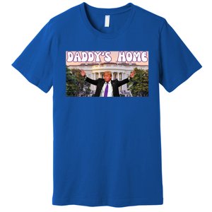 Retro Funny DaddyS Home Trump 2024 Stand With Trump Funny Gift Premium T-Shirt