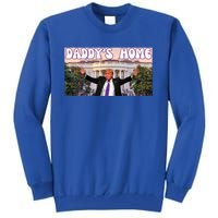 Retro Funny DaddyS Home Trump 2024 Stand With Trump Funny Gift Tall Sweatshirt