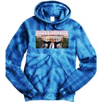 Retro Funny DaddyS Home Trump 2024 Stand With Trump Funny Gift Tie Dye Hoodie