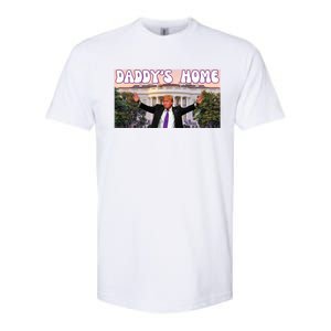 Retro Funny DaddyS Home Trump 2024 Stand With Trump Funny Gift Softstyle CVC T-Shirt