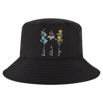 Retro Foxtrots Deltas Tangos Flower Cool Comfort Performance Bucket Hat