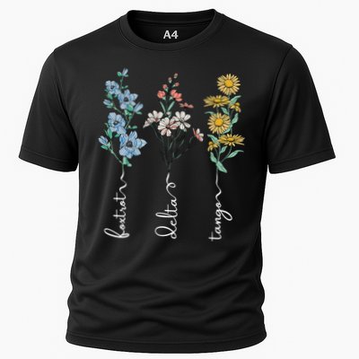 Retro Foxtrots Deltas Tangos Flower Performance Shirt