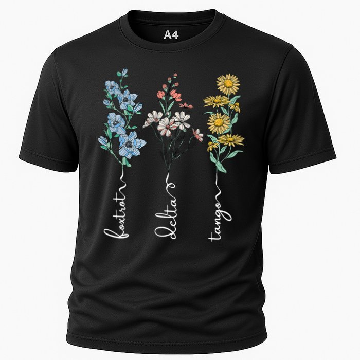 Retro Foxtrots Deltas Tangos Flower Performance Shirt