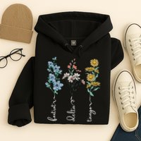 Retro Foxtrots Deltas Tangos Flower Hoodie