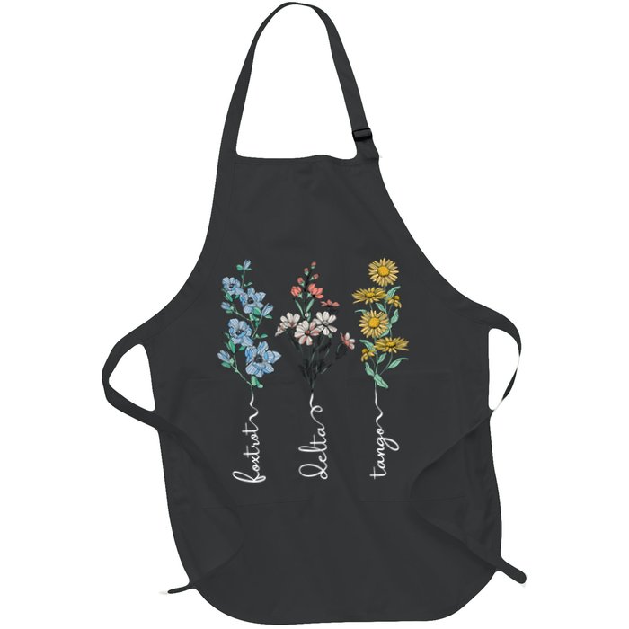 Retro Foxtrots Deltas Tangos Flower Apron