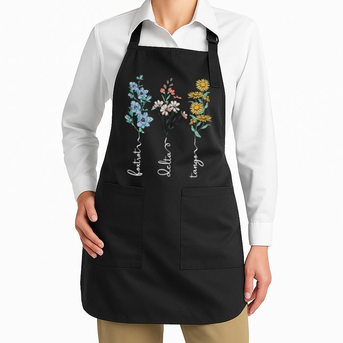 Retro Foxtrots Deltas Tangos Flower Apron