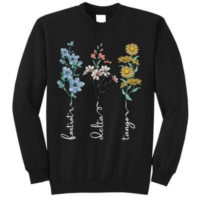 Retro Foxtrots Deltas Tangos Flower Sweatshirt