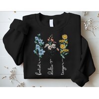 Retro Foxtrots Deltas Tangos Flower Sweatshirt