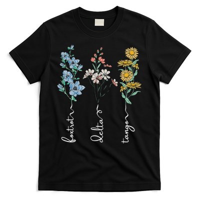 Retro Foxtrots Deltas Tangos Flower T-Shirt