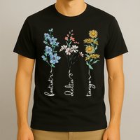 Retro Foxtrots Deltas Tangos Flower T-Shirt