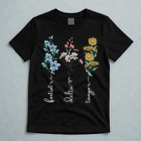 Retro Foxtrots Deltas Tangos Flower T-Shirt