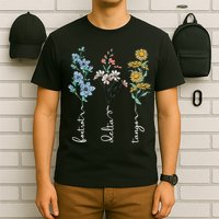 Retro Foxtrots Deltas Tangos Flower T-Shirt